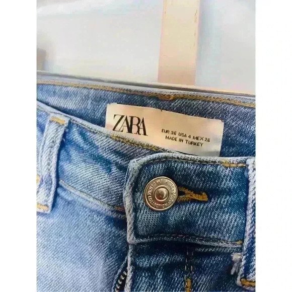 Zara Premium '80s High Waist Old Blue Skinny Jeans size 4 New without tag - Picture 5 of 6